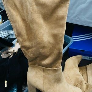 Nasty Gal Camel Over the Knee Boots
